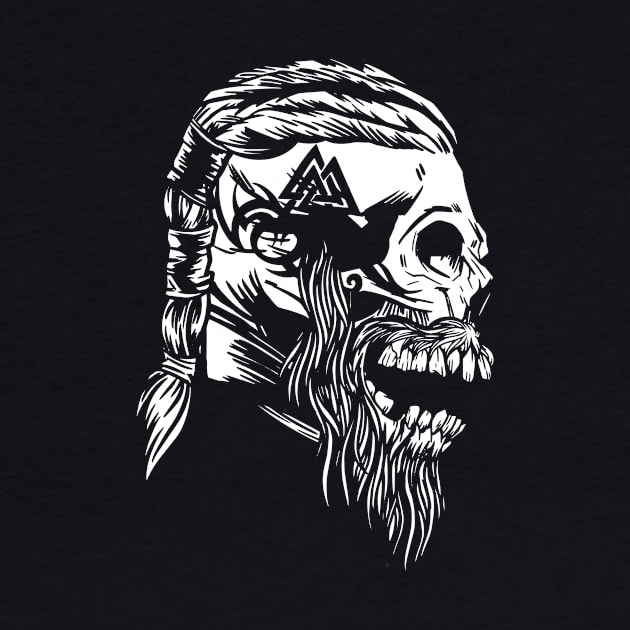 Viking Warrior Skull by LAPublicTees